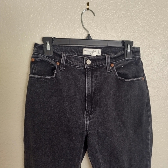 abercrombie and fitch curve love the ankle straight ultra high rise jeans sz 6s - Picture 3 of 9